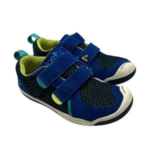PLAE Ty Sneaker Shoe Hyper Blue Suede Nylon Toddler Kids Size 12
